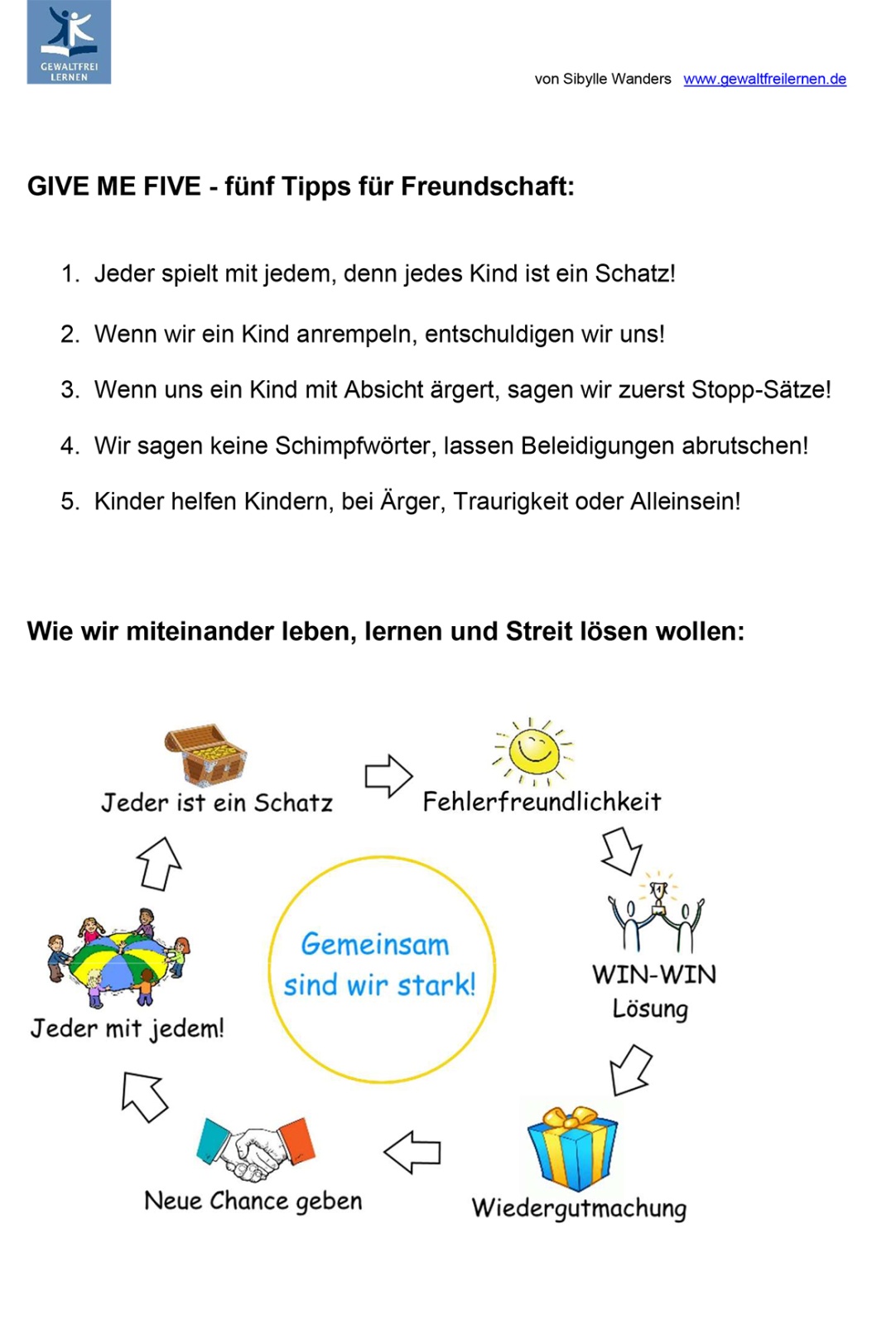 Gewaltfrei lernen Grafik